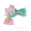 Handmade Grosgrain ribbon bow with letters